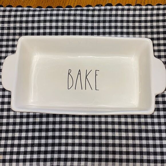 RAE Dunn Mini Loaf Pan - "BAKE" - Picture 1 of 2